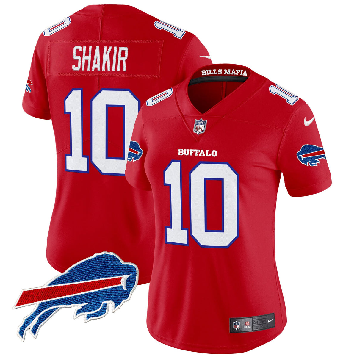 Women's Buffalo Bills 2025 Rivalries Vapor Limited Jersey - All Stitched - Red - Khalil Shakir — view 1