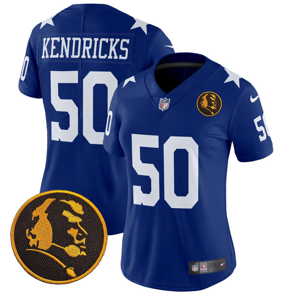 Women's Cowboys Texas & John Madden Patch Vapor Limited Jersey V2 - All Stitched - Royal - Eric Kendricks — view 1
