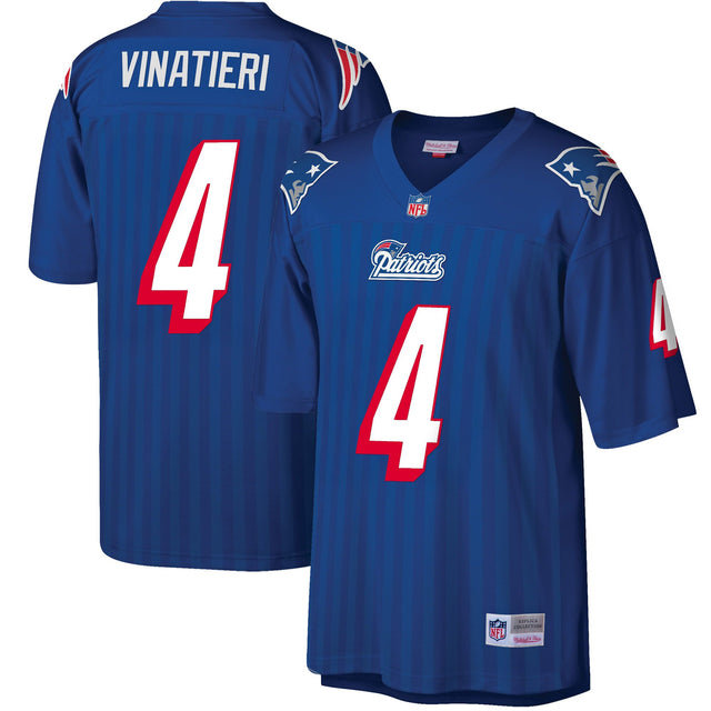 Men's New England Patriots Throwback Player Jersey - All Stitched - Navy - Adam Vinatieri — view 1