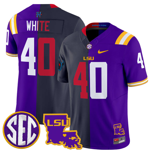 Devin White Houston Texans Split Vapor Limited Jersey - All Stitched — view 1