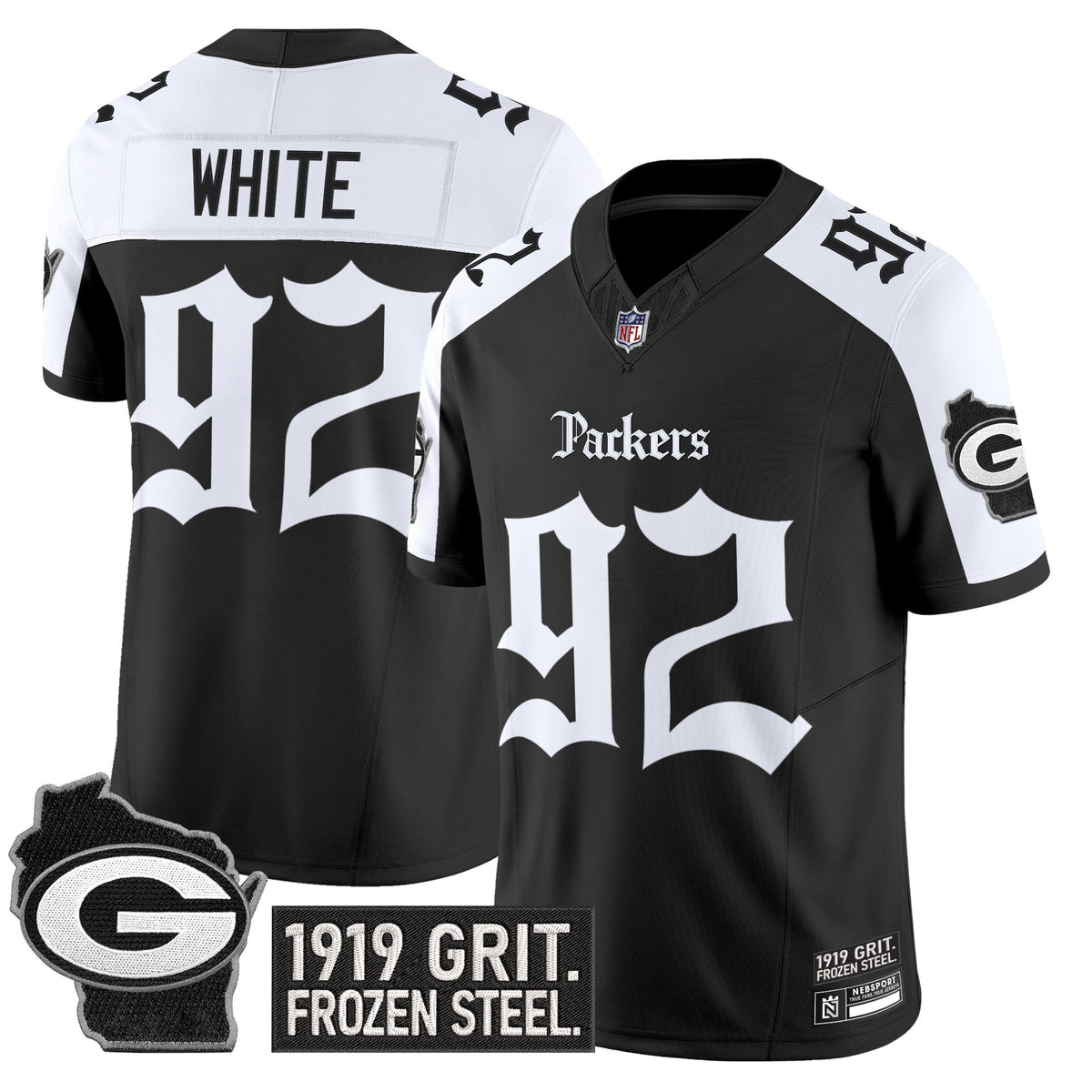 Men's Green Bay Packers 'Gothic Frozen Tundra Edition' Vapor Limited Jersey - All Stitched - Alternate - Reggie White — view 1