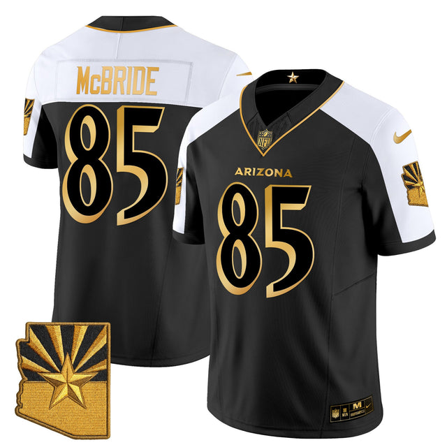 Men's Arizona Cardinals 2025 Rivalries Gold Vapor Limited Jersey - All Stitched - Alternate - Trey McBride — view 1