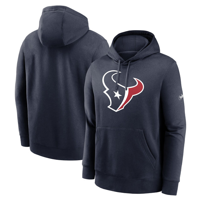 Houston Texans Navy Rewind Club Pullover Hoodie - Printed - Printed — view 1
