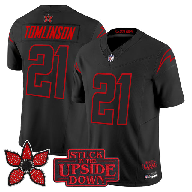 Los Angeles Chargers 'Stranger Things Edition' Vapor Limited Jersey - All Stitched - LaDainian Tomlinson — view 1