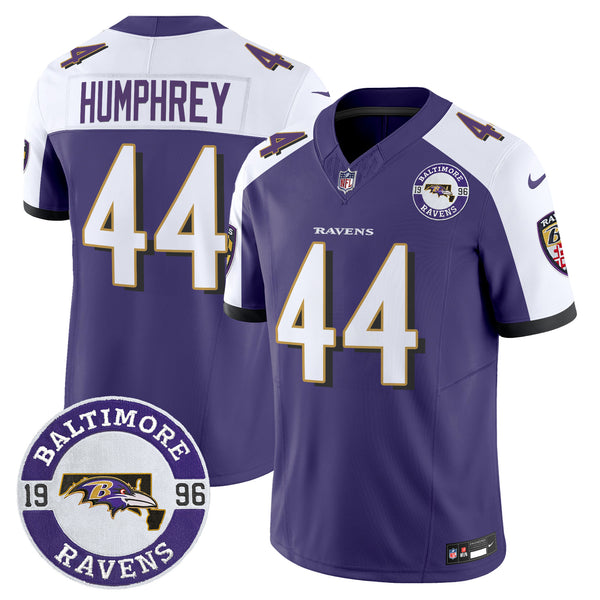 Men's Ravens 2024 Vapor Limited Jersey - Est. 1996 Patch - All Stitched - Purple Alternate - Marlon Humphrey — view 1