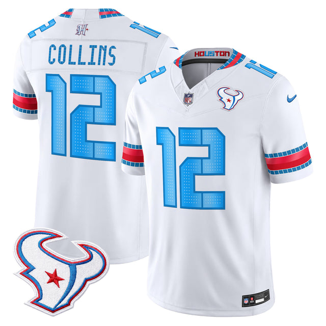 Men's Houston Texans 2026 Rivalries Vapor Limited Jersey - All Stitched - White - Nico Collins — view 1