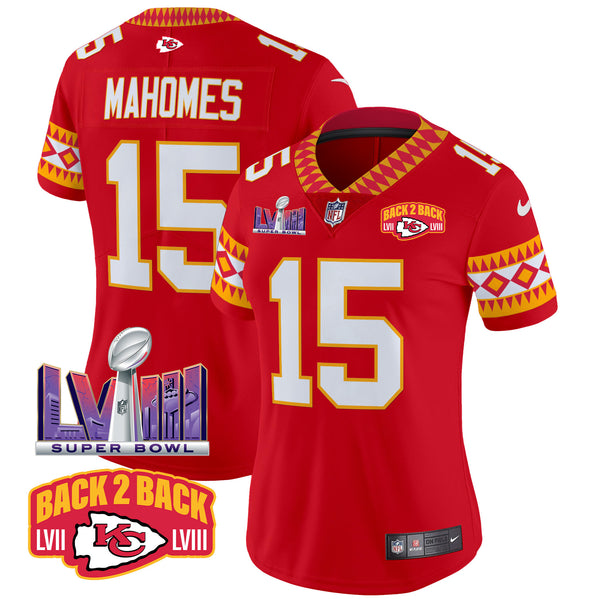Women's Chiefs Special Vapor Limited Jersey - All Stitched - Red - Patrick Mahomes — view 1