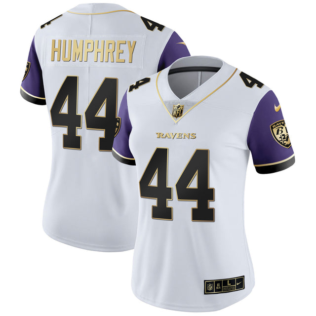 Women's Ravens Gold Vapor Jersey - All Stitched - Color Sleeve - Marlon Humphrey — view 1