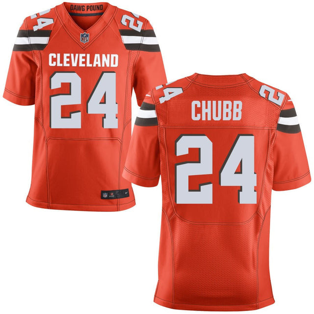 Men's Cleveland Browns Orange Jersey - All Stitched - Nick Chubb — view 1