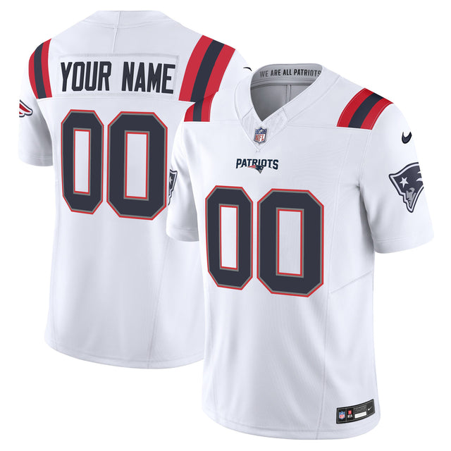 Patriots Vapor Limited Custom Jersey - All Stitched - White — view 1