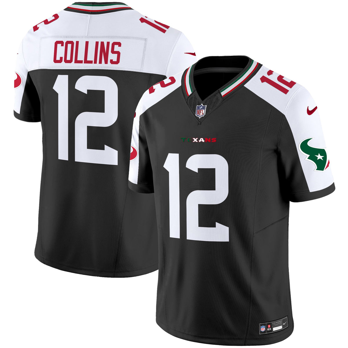 Men's Houston Texans Mexico Vapor Limited Jersey - All Stitched - Alternate - Nico Collins — view 1