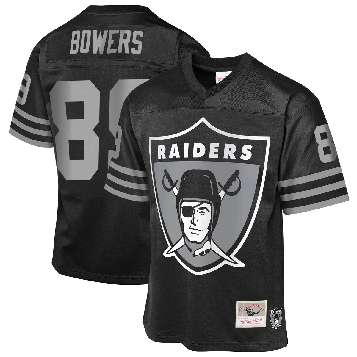 Men's Las Vegas Raiders Throwback Player Jersey - All Stitched - Black Limited - Brock Bowers — view 1