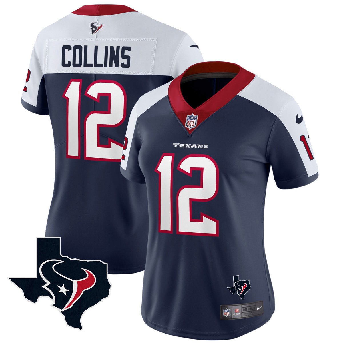 Women's Houston Texans Vapor Limited Jersey - All Stitched - Alternate - Nico Collins — view 1