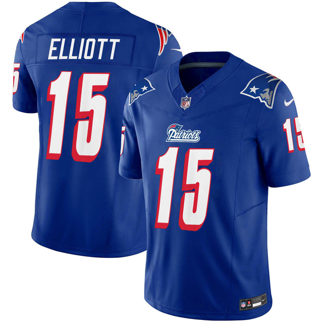 Youth's Patriots 1996 Throwback Limited Vapor Jersey - All Stitched - Royal - Ezekiel Elliott — view 1