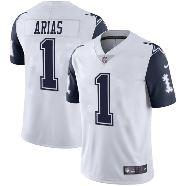 ARIAS #1 Dallas Cowboys White Jersey - All Stitched - White — view 1