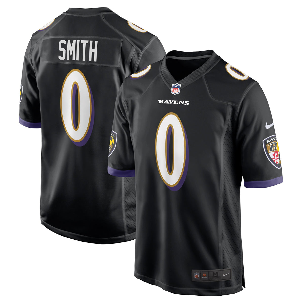 Baltimore Ravens Roquan Smith Black Jersey - All Stitched - Black — view 1