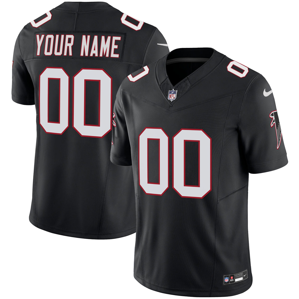 Atlanta Falcons Vapor Limited Custom Jersey - All Stitched - Black — view 1