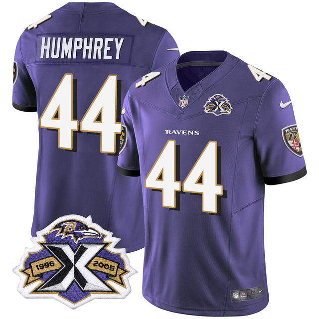 Men's Ravens 2005 Throwback Black Vapor Limited Jersey - All Stitched - Purple - Marlon Humphrey — view 1