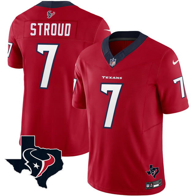 C.J. Stroud Houston Texans Vapor Limited Jersey - All Stitched - Red — view 1