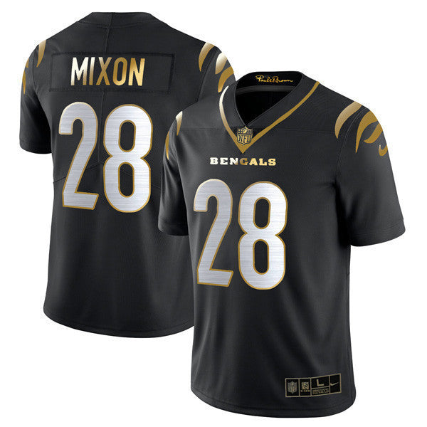 Women's Cincinnati Bengals Player Vapor Limited Jersey - All Stitched - Black Gold - Joe Mixon — view 1