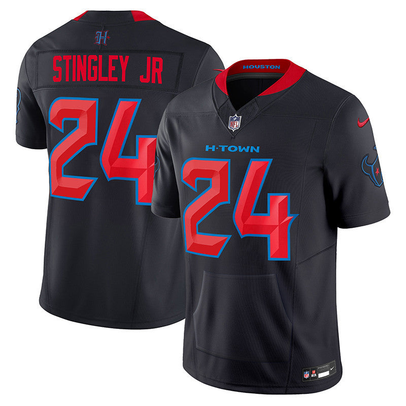 Men's Houston Texans 2024 Vapor Hand Warmer Jersey - All Stitched - Navy Limited - Derek Stingley Jr — view 1