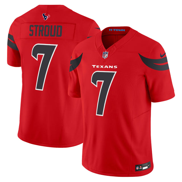 Men's Houston Texans 2024 Vapor Limited Jersey V3 - All Stitched - Red - C.J. Stroud — view 1