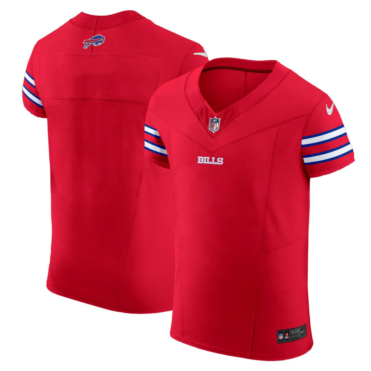 Buffalo Bills Blank Elite Jersey - All Stitched - Red — view 1