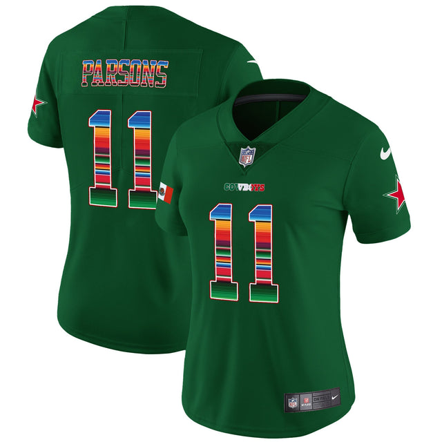 Women's Cowboys Mexico Vapor Limited Jersey V2 - All Stitched - Green - Micah Parsons — view 1