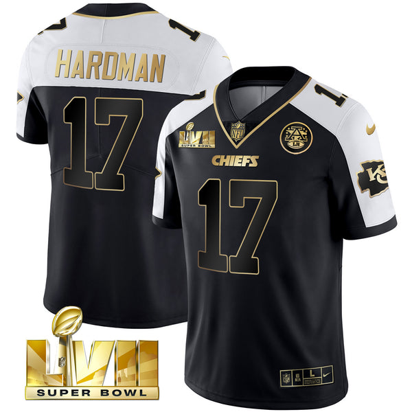 Youth's Chiefs Super Bowl Vapor Gold Jersey - All Stitched - Alternate - Mecole Hardman — view 1