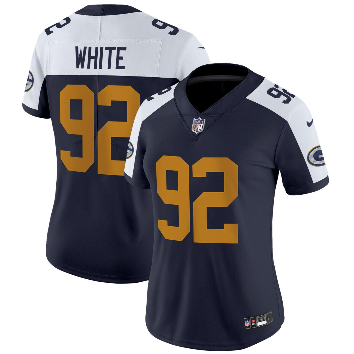 Women's Green Bay Packers The 1923 Classic Vapor Limited Jersey - All Stitched - Navy Alternate - Reggie White — view 1