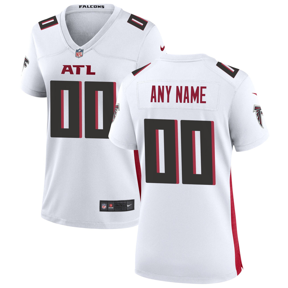 Atlanta Falcons Game Custom Jersey - All Stitched - White — view 1
