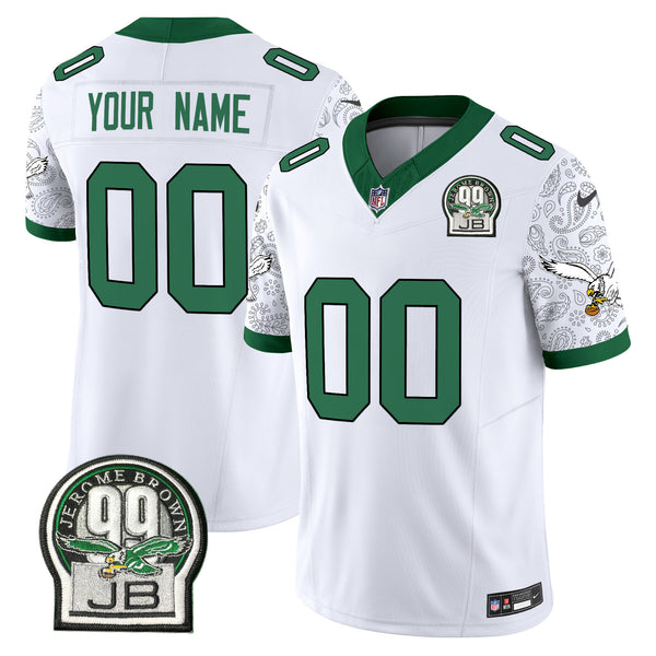 Eagles Kelly Green Vapor Limited Custom Jersey V4 - All Stitched - Kelly White — view 1