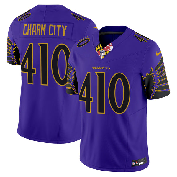 Men's Ravens Special Vapor Limited Jersey - All Stitched - Purple Limited - Charm City 410 — view 1