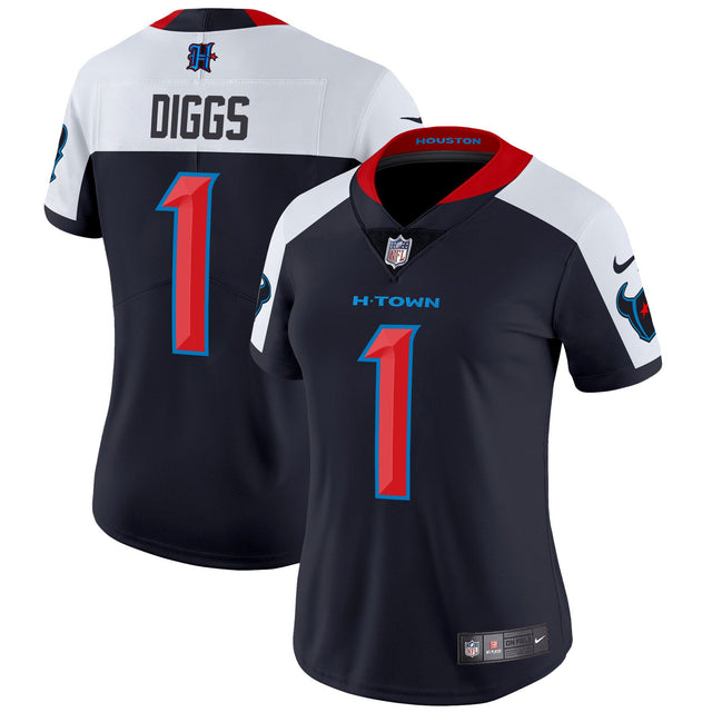 Women's Houston Texans 2024 Vapor Limited Jersey - All Stitched - Navy Alternate - Stefon Diggs — view 1