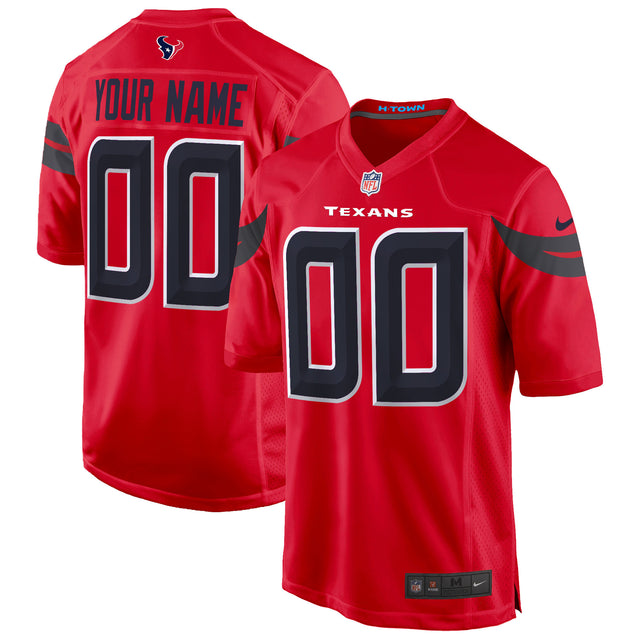 Houston Texans 2024 Game Custom Jersey - All Stitched - Red — view 1