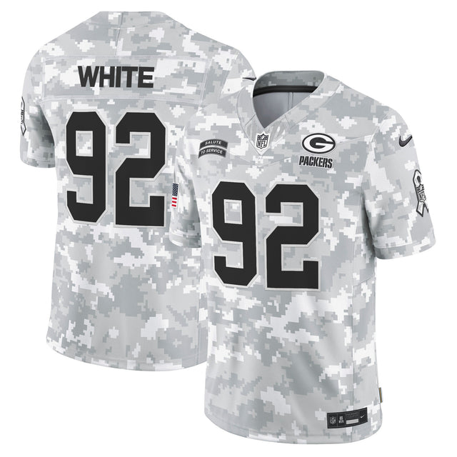 Men's Green Bay Packers 2024 Salute to Service Vapor Limited Jersey - All Stitched - Arctic Camo - Reggie White — view 1
