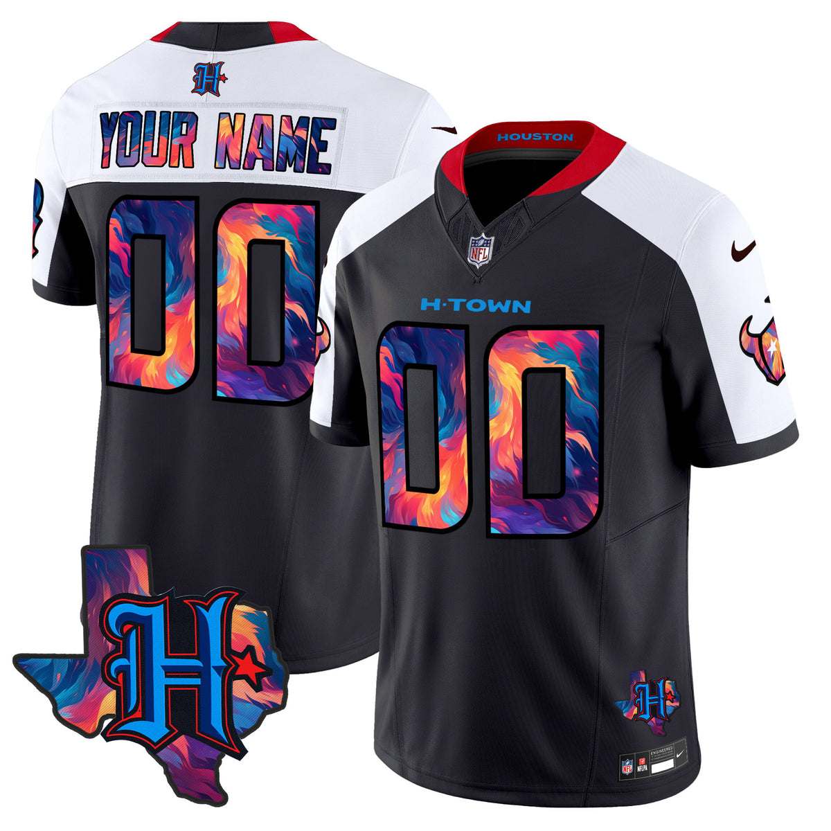 Houston Texans 2024 Special Vapor Limited Custom Jersey - All Stitched - Navy Alternate — view 1