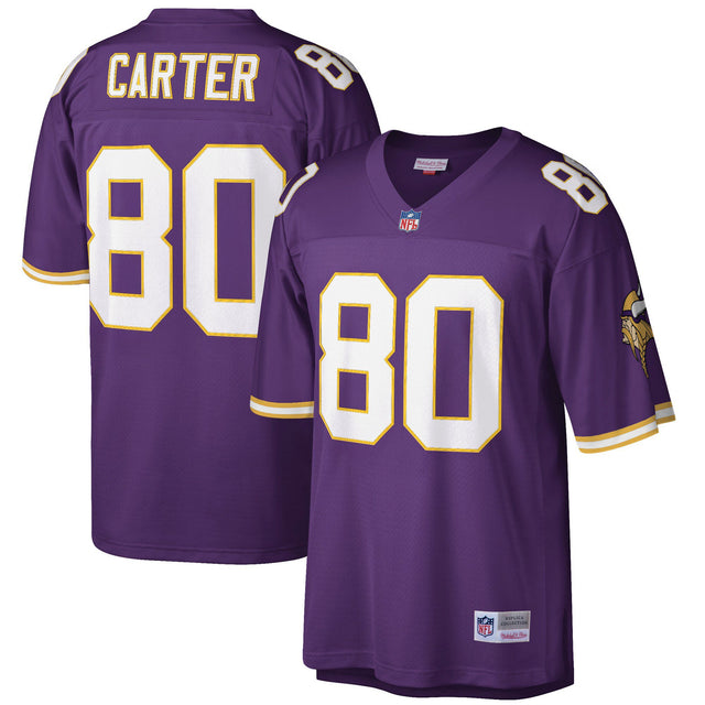 Men's Minnesota Vikings Throwback Player Jersey - All Stitched - Purple Retired - Cris Carter — view 1