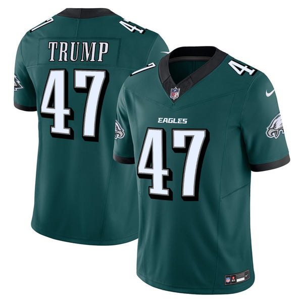 Donald Trump #47 Philadelphia Eagles Midnight Green Jersey - All Stitched - Donald Trump — view 1