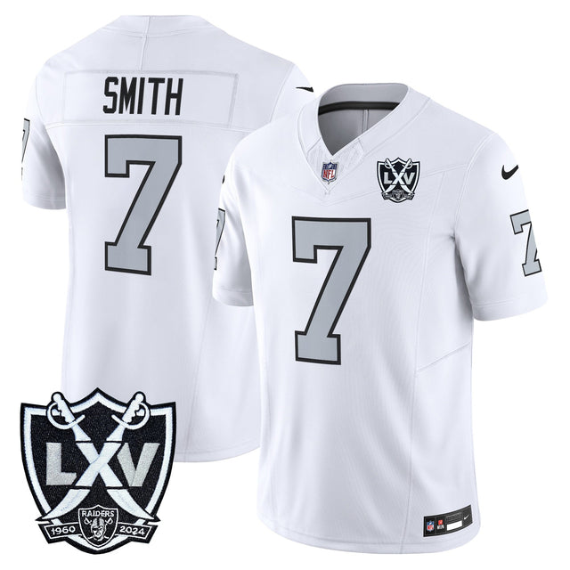 Men's Las Vegas Raiders 2026 Vapor Limited Jersey - All Stitched - White - Geno Smith — view 1