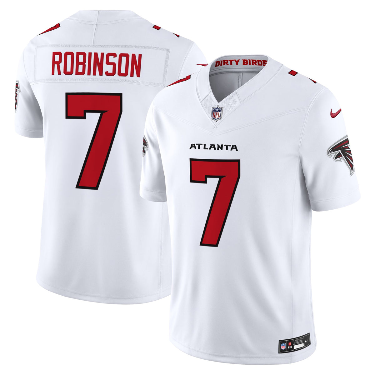 Men's Atlanta Falcons 2026 Vapor Limited Jersey - All Stitched - White - Bijan Robinson — view 1