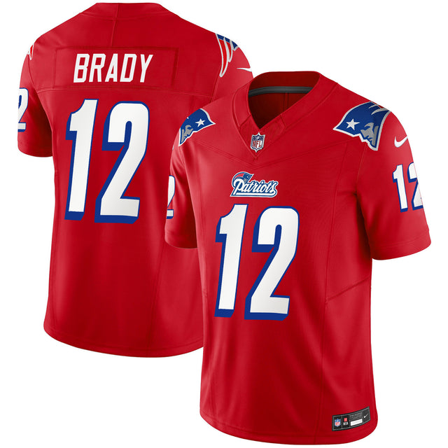Men's Patriots 1996 Throwback Limited Vapor Jersey - All Stitched - Red - Tom Brady — view 1