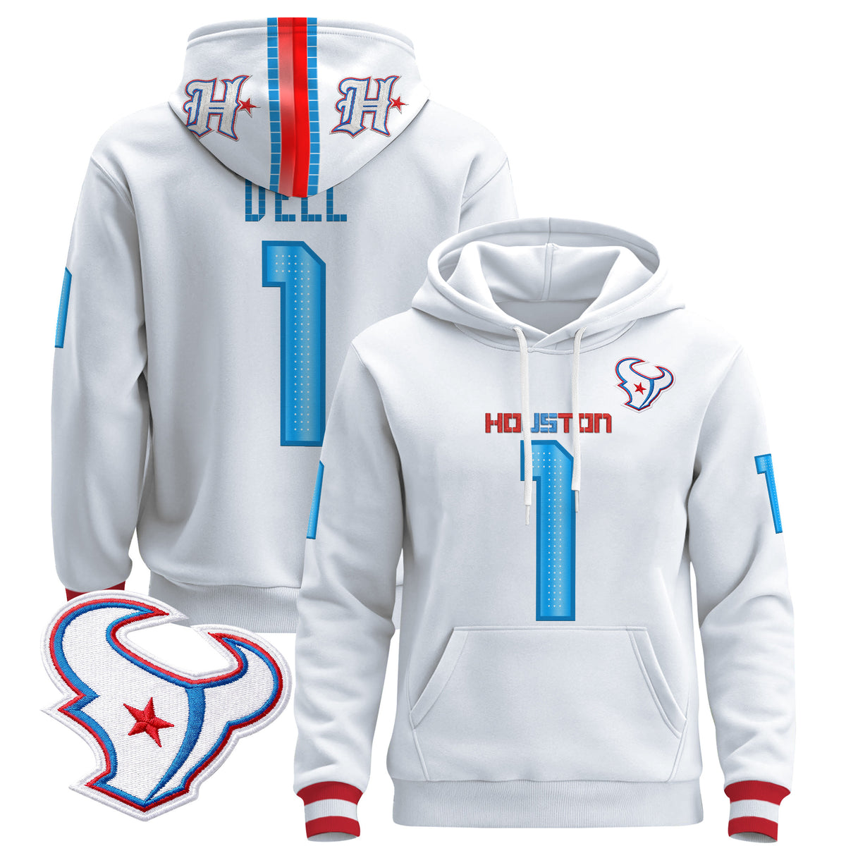 Houston Texans 2026 Rivalries Premium Pullover Hoodie - All Stitched - Tank Dell — view 1