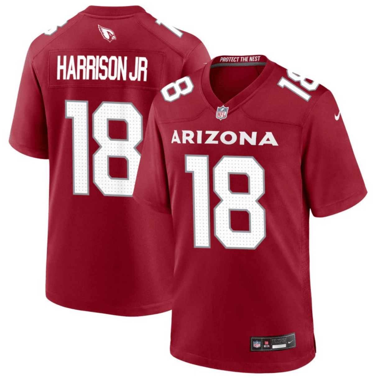 Marvin Harrison Jr. Arizona Cardinals Red Jersey - All Stitched - Red — view 1