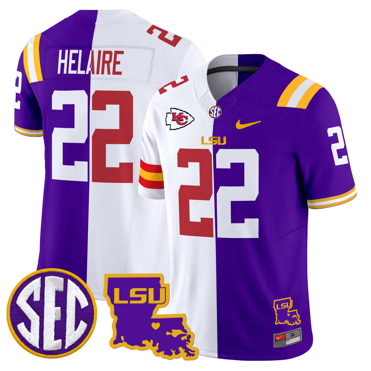 Clyde Edwards-Helaire Kansas City Chiefs Split Vapor Limited Jersey - All Stitched - Clyde Edwards-Helaire — view 1