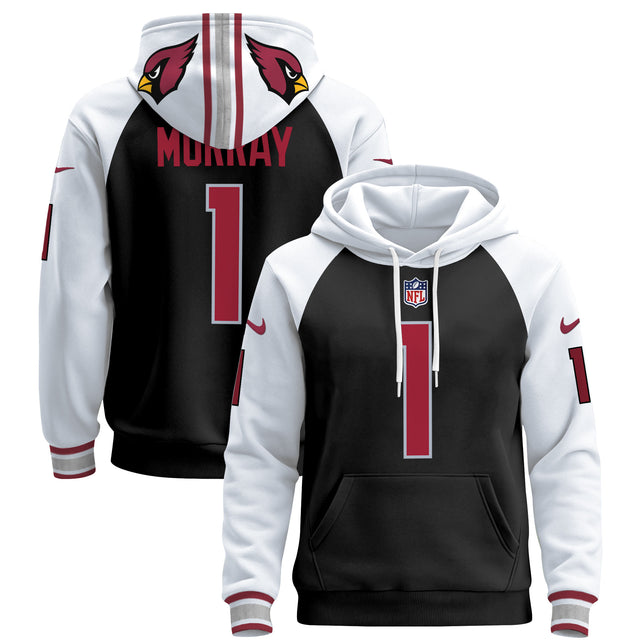 Men's Arizona Cardinals 2024 Pullover Hoodie - All Stitched - Black Alternate - Kyler Murray — view 1