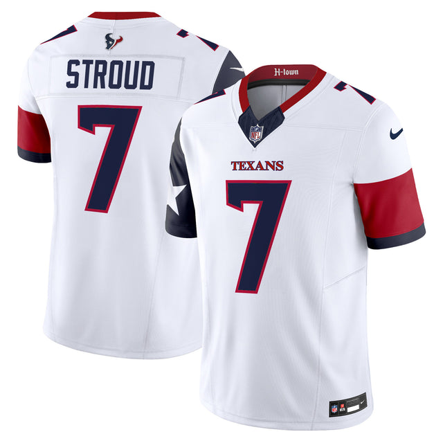 Men's Houston Texans 2024 Vapor Limited Jersey V5 - All Stitched - White - C.J. Stroud — view 1