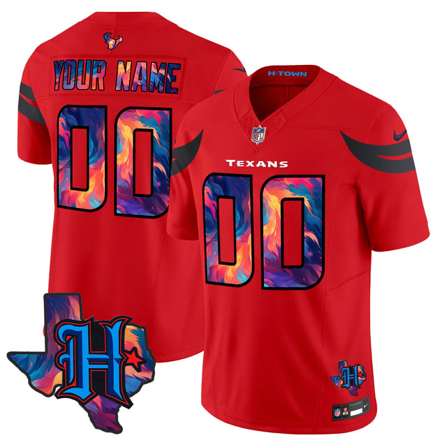 Houston Texans 2024 Special Vapor Limited Custom Jersey - All Stitched - Red — view 1