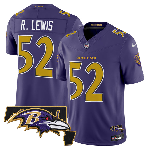 Men's Baltimore Ravens 2026 Vapor Limited Jersey V2 - All Stitched - Purple Limited - Ray Lewis — view 1
