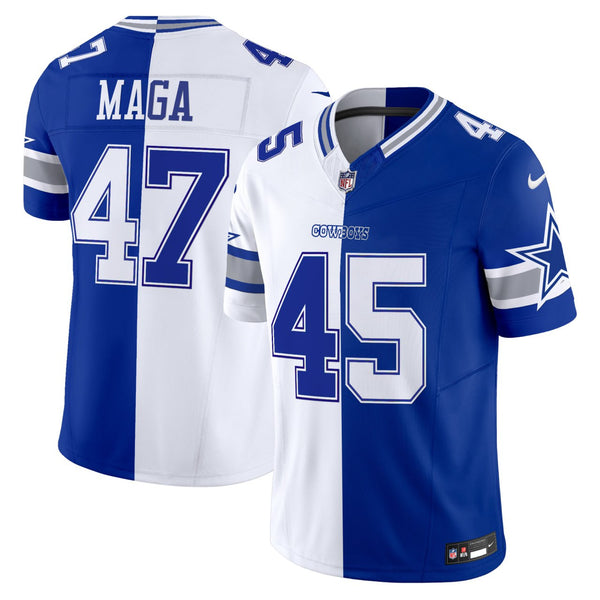 MAGA Dallas Cowboys Split Jersey - All Stitched - Split — view 1